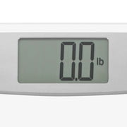 Escali Digital Glass Bath Scale for Body Weight, Bathroom Body Scale, High Capacity of 400 lb, Battery Included, Clear Glass