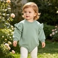 thumbnail image 2 of Baby Bodysuits Unisex Bodysuit Boys Girls Clothes Baby Girls Climbing Clothes Baby Long Sleeve Letter Triangle Romper Longs Set 3-6 Months, 2 of 6