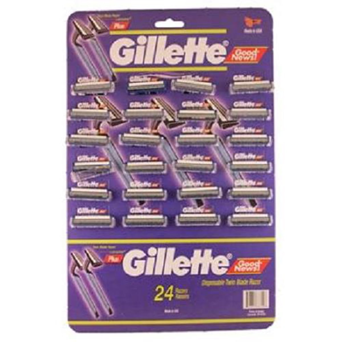Product Of Gillette, Twin Blade Razor Carded, Count 24 Razors