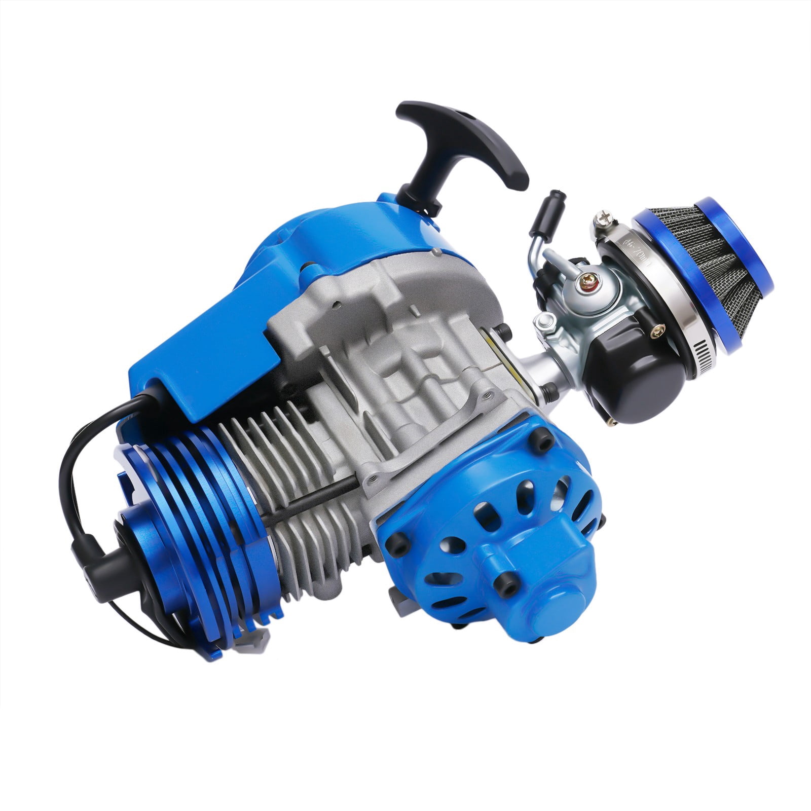 2 Stroke Blue Air Cooled High-performance Engine Motor for 49cc/50cc Pocket Bike Mini Dirt Bike Mini ATV