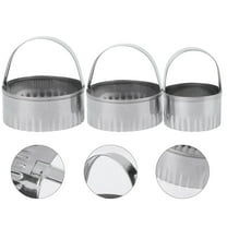 BESTOYARD 3Pcs Classic Stainless Steel Pastry Tools for Biscuit with Dough Cutting Function
