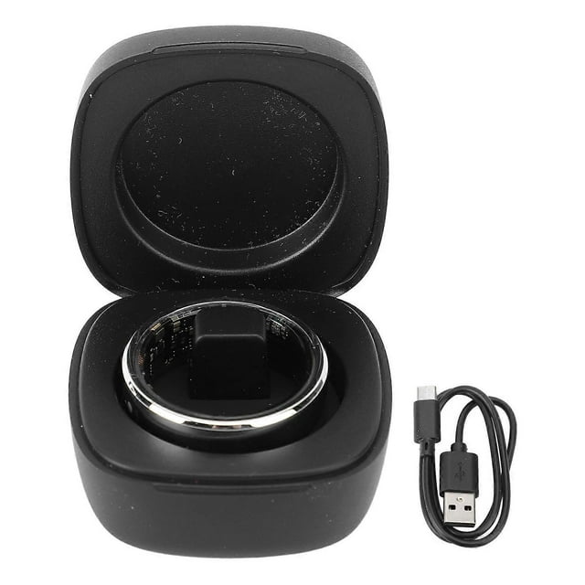 Color Screen Smart Ring Touch Control IP68 Stainless Steel Smart Fitness Ring for Cycling Running Swimming Size 8