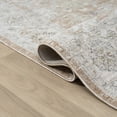 thumbnail image 4 of Laddha Home Designs 7.75' x 10' Bordered Damask Area Throw Rug - Brown and Cream, 4 of 7