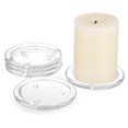 thumbnail image 1 of Platos OwnMy de cristal transparente de 10 cm para velas Pillar (5 unidades), 1 of 7