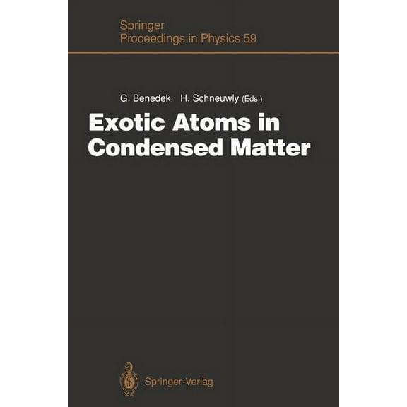Springer Proceedings in Physics Exotic Atoms in Condensed Matter: Proceedings of the Erice Workshop at the Ettore Majorana Centre for Scientific Culture, Book 59, (Paperback)