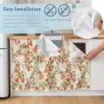 thumbnail image 5 of Pink Rose Fall Cabinet Curtain 32"Wx55"L,Dustproof Pantry Door Curtain with Self Adhesive Tape,Thanksgiving Vintage Pastoral Floral Tall Storage Cover Privacy Drape for Bathroom Kitchen Laundry Room, 5 of 9