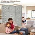 thumbnail image 4 of 3-Panel Room Divider, 6 ft Office Partition Walls Wood Divider Folding Portable Privacy Screen, Room Dividers and Folding Privacy Screens for Home, Room Separator Wall Dividers,Light Grey, 4 of 8