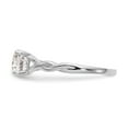 thumbnail image 3 of Solid 14k White Gold Solitaire Engagement Ring with CZ Cubic Zirconia Size 9, 3 of 8