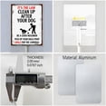 thumbnail image 4 of 4.6x6 IN Rustic Dog Sign for Lawn, Clean Up After Your Dogs, Funny No Dog Poop Allowed Yard Sign With Stake, Dogs Lover Gift, Pick Up After Your Pets Garden Decor, Sturdy Aluminum, 4 of 5