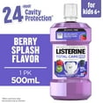 thumbnail image 3 of (2 pack) Listerine Total Care Kids Anticavity Alcohol-Free Mouthwash, Berry Splash, 500 mL, 3 of 13