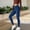 Blue, variant on Women's High Waist Skinny Stretch Jeans Shaping Butt Lifting Denim Pants Light Blue