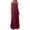 #0214-Wine, variant on Womens Cotton Linen Adjustable Halter Slip Dress Loose Casual Ruffled Swing Hem Homewear Nightgown With Adjustable Waist