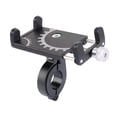 thumbnail image 1 of Bicycle Cycling Aluminum Alloy Phone Holder Metal Simple Design Stable Phone Bracket Adjustable 55-100mm 360 Degrees Rotation Holder, 1 of 8