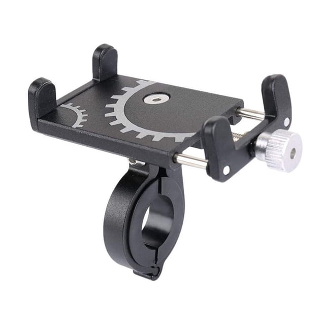Bicycle Cycling Aluminum Alloy Phone Holder Metal Simple Design Stable Phone Bracket Adjustable 55-100mm 360 Degrees Rotation Holder