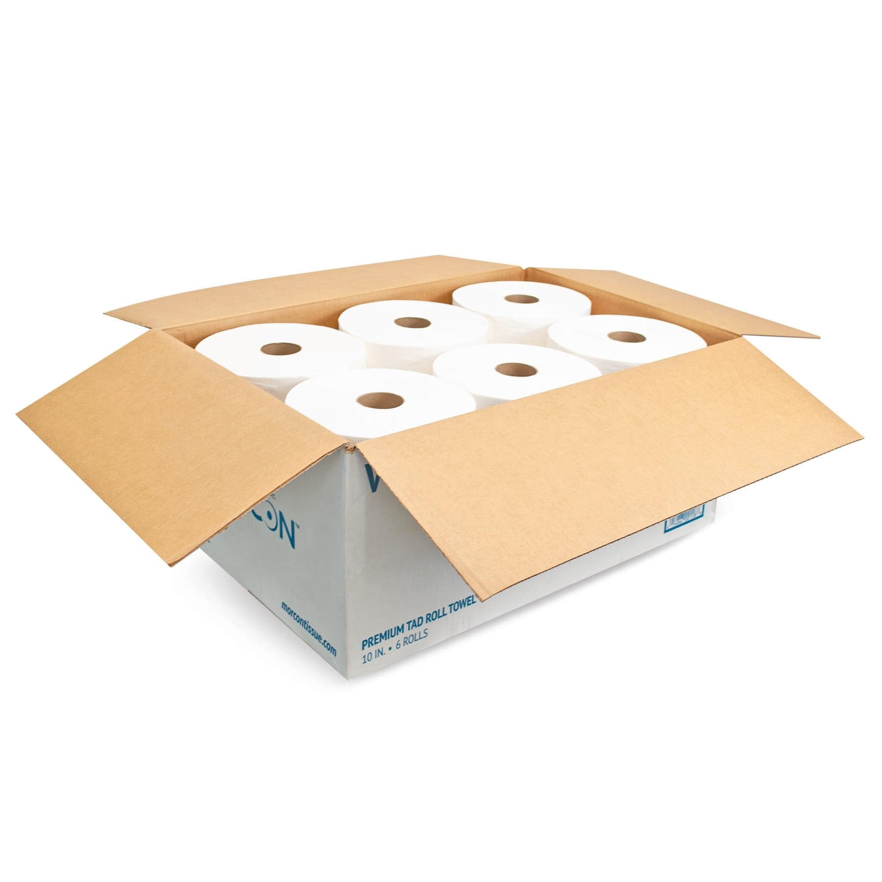Morcon Paper-Morcon Paper 10 Inch TAD Roll Towels, 10" x 700 ft, White, 6/Carton (VT8010)