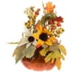 thumbnail image 1 of 1 pieza de decoración artificial de Halloween con forma de girasol, hoja de arce, calabaza, fotografía, accesorios decorativos para el hogar en otoño (QJ703 Girasol Verde Melón Curvo), 1 of 7