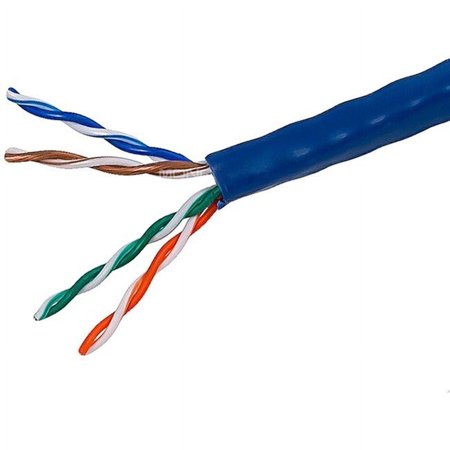 UPC: 0889028017289 | Monoprice Cat5e Ethernet Bulk Cable – 250 Feet – Blue | Network Internet Cord – Solid  350Mhz  UTP  CMR  Riser Rated  Pure Bare Copper Wire  24AWG