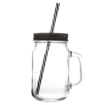 Water Mug Smoothie Cups Breakfast Mason Bottle with Straw Lid Juice Lovers Travel