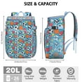 thumbnail image 3 of Travel Cooler Bag - Baseball Football Pattern Camping Beer Cooler Backpack with Bottle Opener- Waterproof Insulated Picnic Backpacks - Cooler Bag for Beach, 3 of 6