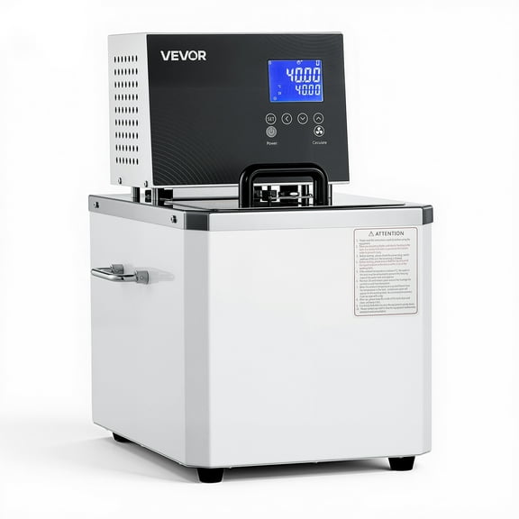 VEVOR Laboratory High-Temperature Circulating Oil Bath, Up to 300℃/572℉, 10 L Lab Constant Temperature Heating Tank, 0.1℃ High Precision, Internal and External Dual Circulation, for Laboratory