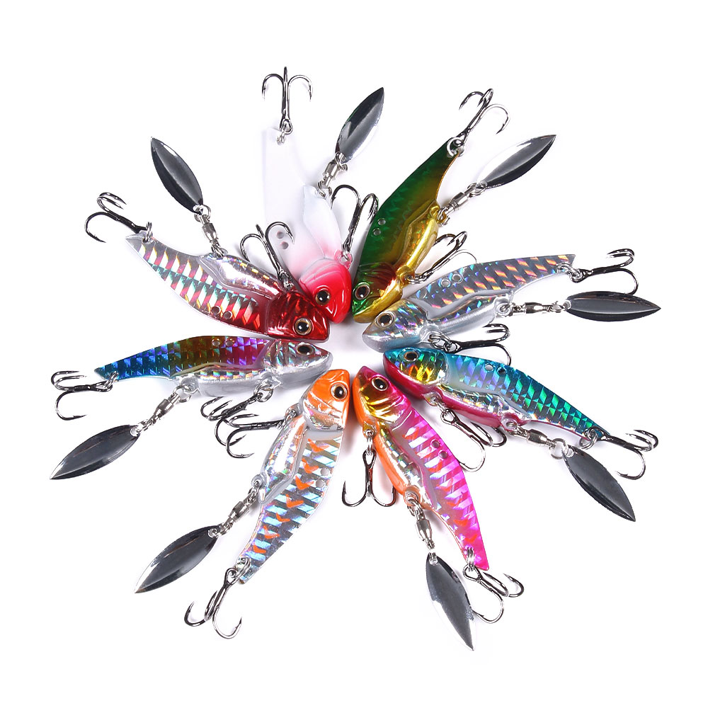 HENGJIA Blade Bait Fishing Lures for Bass Walleye, Long Cast Metal Fishing Spoons Baits for Freshwater Saltwater Blade Baits Crankbaits Fishing Lure