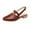 Brown, variant on Utoimkio Wedge Sandals for Women Wide Width Women's Pointed Flat Shoes Weave Casual Shoes Solid Comfortable Sandals Shoes