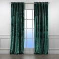 thumbnail image 6 of 3S Brother's Emerald Green Extra Long Shiny Velvet Curtains Luxury Colors Light Blocking Hang Back Tab & Rod Pocket 1 Panel Curtain 5-30 Ft Home Décor Custom Made Drapes -Made in Turkey(52"W X 95"L), 6 of 6