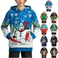 thumbnail image 5 of DHFJKG Christmas Hooded Pullover Child Toddler Boys Girls Long Sleeve Cartoon Santa Print Warm Hoodie Sweatshirts Kids Leisure Jumper Tops, 5 of 7