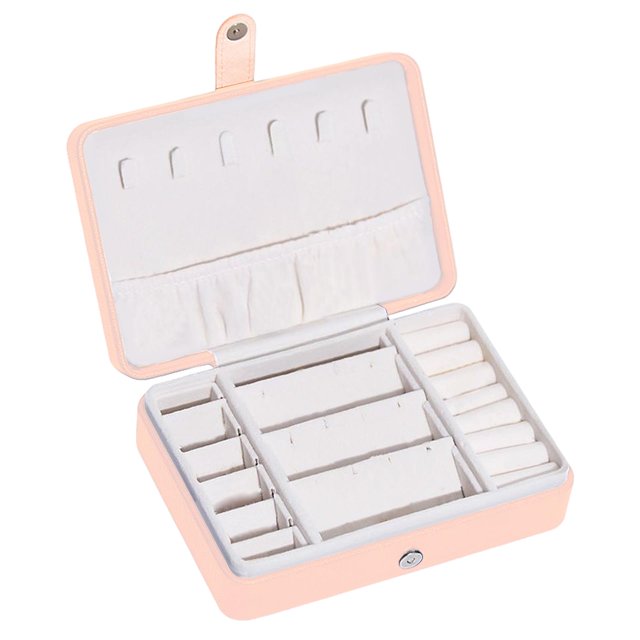 Estuche de viaje jinwen organizador de joyero de cuero PU para Mujer