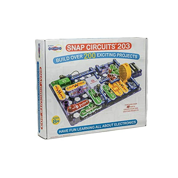 Snap Circuits 203 Kit d'Exploration Électronique Plus de 200 Projets de Tige Manuel de Projet 4 Couleurs 42 Modules Snap Plaisir Illimité