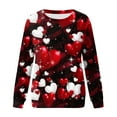 thumbnail image 4 of Women Valentine's Sweatshirt Love Heart Print Shirts Printed Casual Sports Crewneck Long Sleeved 2026 Fall Trendy Outfits, 4 of 4