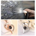 thumbnail image 3 of Pompotops Projection Necklace with Photos Picture Inside 100 Languages I Love You Projection Letter Pendant Necklace Valentine's Day Gift White, 3 of 4