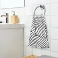 thumbnail image 5 of Line Black Hand Towel Cotton Bath Towel Large Face Towels Absorbent for Bathroom Home Hotel, 5 of 7