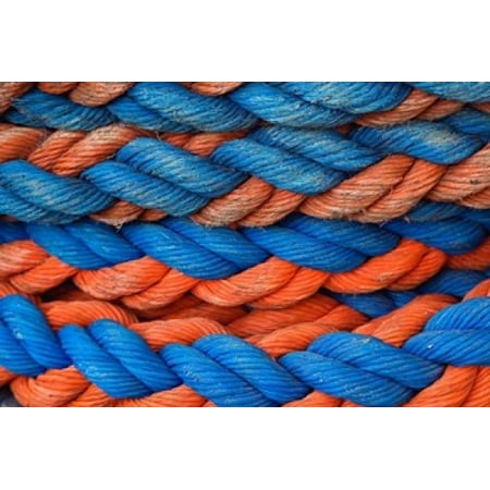 Pattern of rope on cruise ship Nile River Egypt Stretched Canvas - Adam Jones  DanitaDelimont (24 x