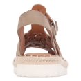 thumbnail image 2 of GENTLE SOULS KENNETH COLE Womens Beige Caged Woven Padded Lizzy Round Toe Wedge Buckle Leather Slingback Sandal 9.5, 2 of 4