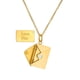 thumbnail image 5 of Collar con colgante tipo sobre, adorno elegante y moderno, dijes de moda Dorado, 5 of 9