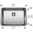 thumbnail image 2 of Formera 25" Single Bowl Undermount Stainless Steel Kitchen Sink, 2 of 2