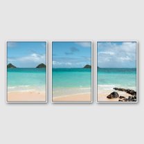 IDEA4WALL Framed Canvas Wall Art for Living Room, Bedroom Ocean Sea Beach Canvas Prints for Modern Home Decoration Ready to Hang