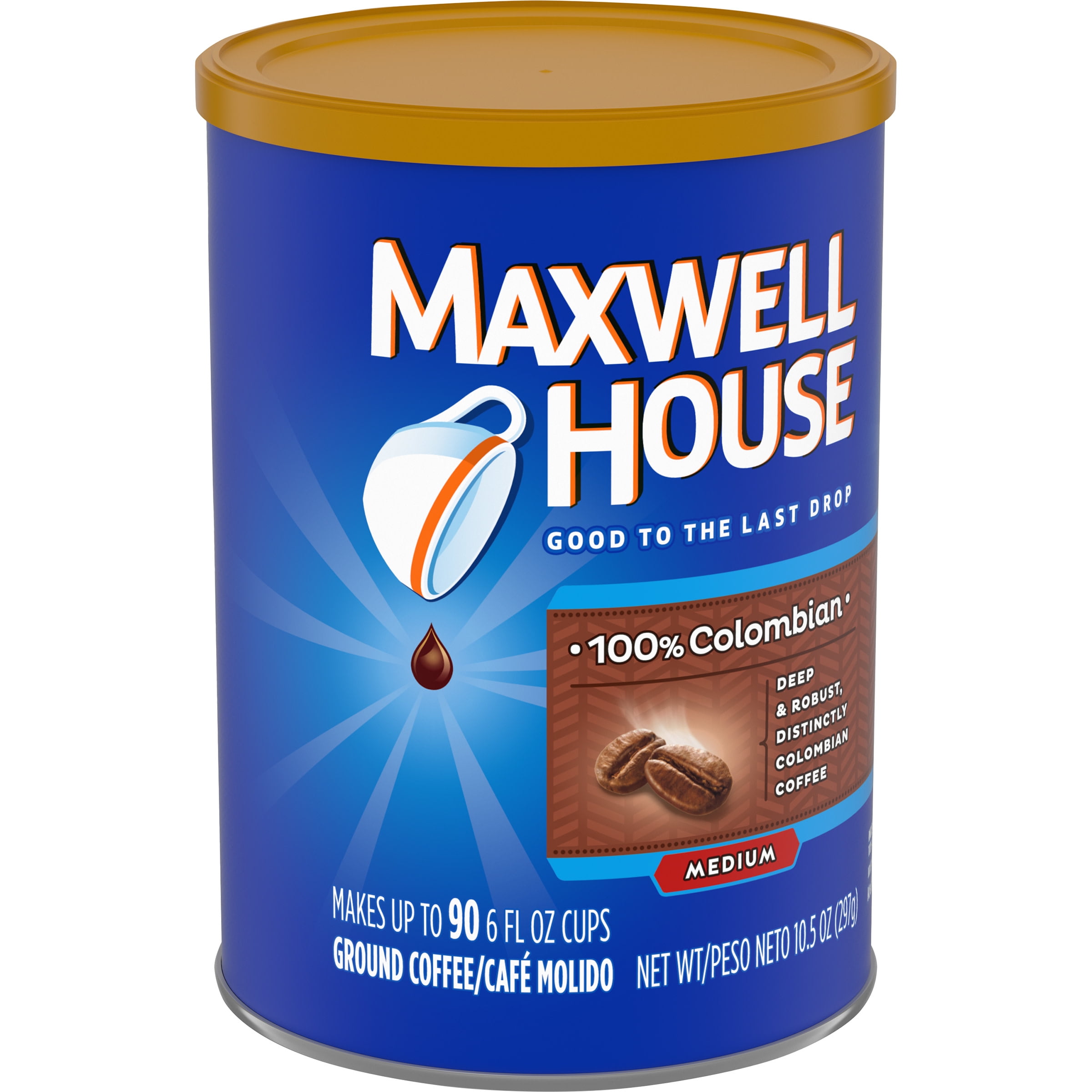 Maxwell House Medium Roast 100 Colombian Ground Coffee, 10.5 oz
