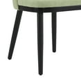 thumbnail image 5 of GDF Studio Mid-Century Modern Upholstered Dining Chairs with Curved Backrest and Wood Frame, Mint+Black, Set of 2, 5 of 8