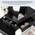 thumbnail image 5 of Topbuy Vanity Mirror Dressing Table Simple Style Beauty Dresser w/ Cushioned Bench Black, 5 of 8