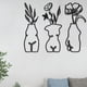 thumbnail image 3 of Bewildely Paquete de 3 jarrones de arte de pared de Metal flores decoración de puerta ornamento sala de estar baño café pintura decorativa Decoración del hogar Bewildely HA062458-00B, 3 of 6