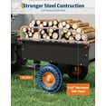 thumbnail image 5 of Heavy Duty 15 Cubic Feet Steel Tow Behind Dump Cart 750Lbs Capacity Garden Trailer, Pull Behind Utility Dump Trailer for Lawn Mower & Yard Work, 5 of 7
