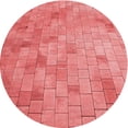 thumbnail image 1 of Ahgly Company Tapis d'Intérieur Lavables en Machine, Ronds, Transitionnels, Rouge, 6' Rond, 1 of 7