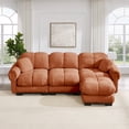 thumbnail image 6 of Nkurdsu 104" Oversized Modular Cloud Sectional Sofa with Movable Ottoman, L-Shaped Chenille Couch for Living Room, Orange, 6 of 9