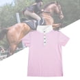 thumbnail image 3 of Camiseta deportiva de equitación para niñas, moderna y cómoda, de manga corta (rosa 130), 3 of 10