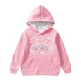 thumbnail image 1 of Sweat à Capuche pour Petites Filles, Fermeture Éclair, Taille 6, Imprimé Graphique, Manches Longues, Rose Doux, 4-5 Ans, 1 of 4