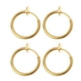 thumbnail image 6 of ✪ 4Pcs Clip on Fake Earrings Hoop Non-pierced Nose Rings Lip Ear Clip Body Jewelry, 6 of 12