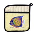 thumbnail image 1 of Betsy Drake PT677C Anneau Bleu Angelfish Jaune Porte-Pot, 1 of 1