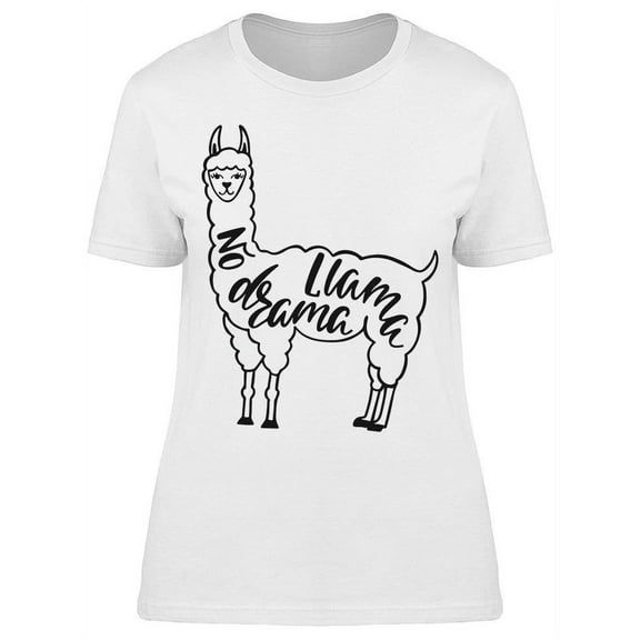 No Drama Llama Standing T-Shirt Women -Image by Shutterstock, Female Small